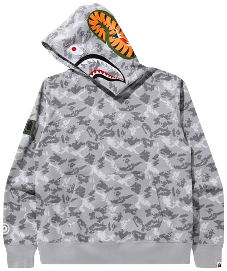 Buy BAPE Digital Camo Shark Wide Pullover Hoodie 