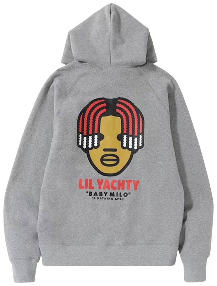 BAPE Baby Milo x Lil Yachty Pullover Hoodie Grey