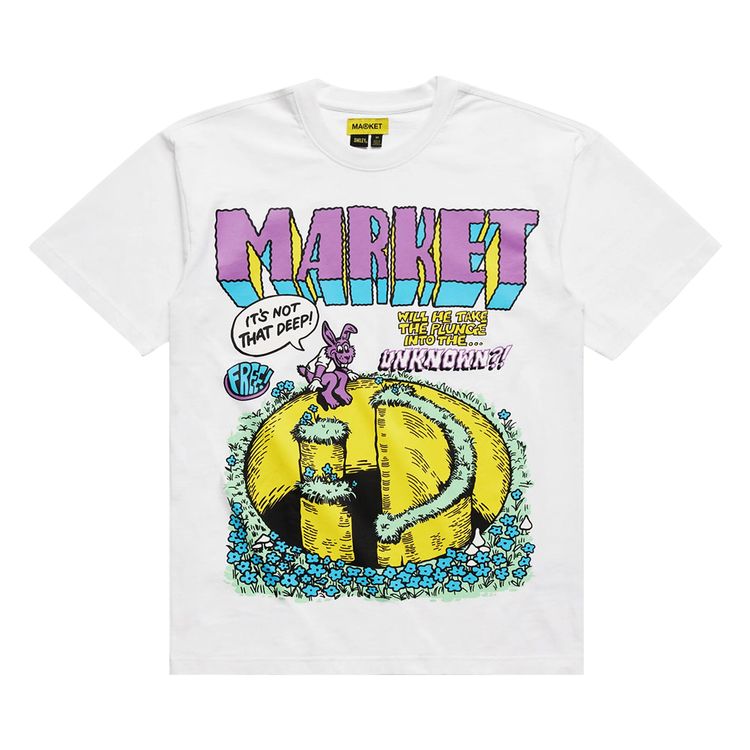 Market Smiley Into The Unknown Tee White