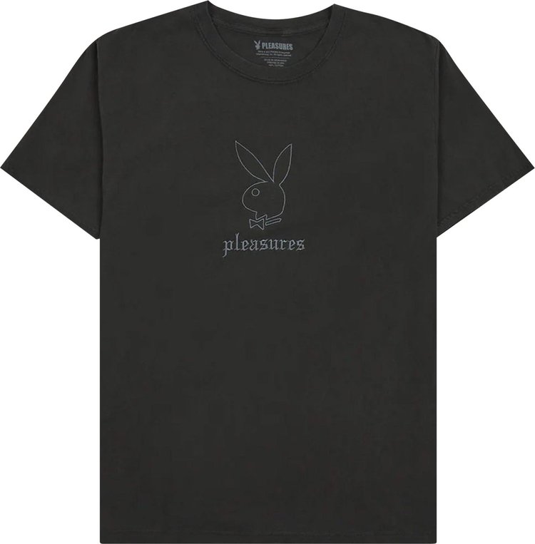 Pleasures x Playboy Entertainment Pigment Dye T-Shirt 'Black'