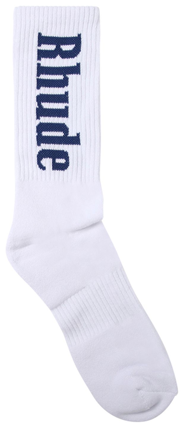 Rhude Logo Sock WhiteNavy