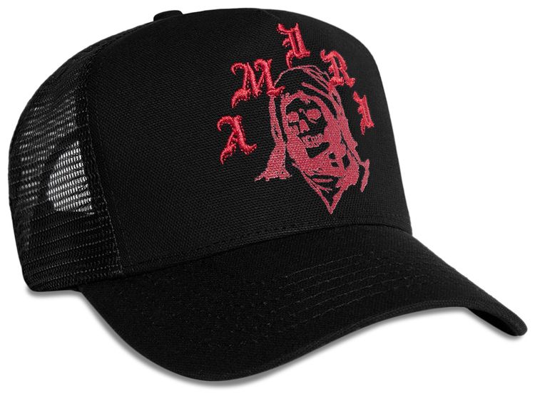 Amiri Reaper Trucker Hat BlackWhite