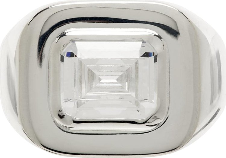Hatton Labs Emerald Cut Signet Ring 'Sterling Silver'