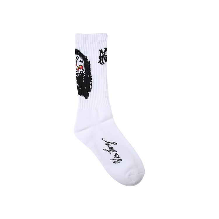 Amiri x Wes Lang MA Skull Sock White