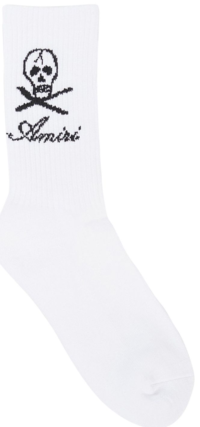 Amiri x Wes Lang Skull Head Sock White