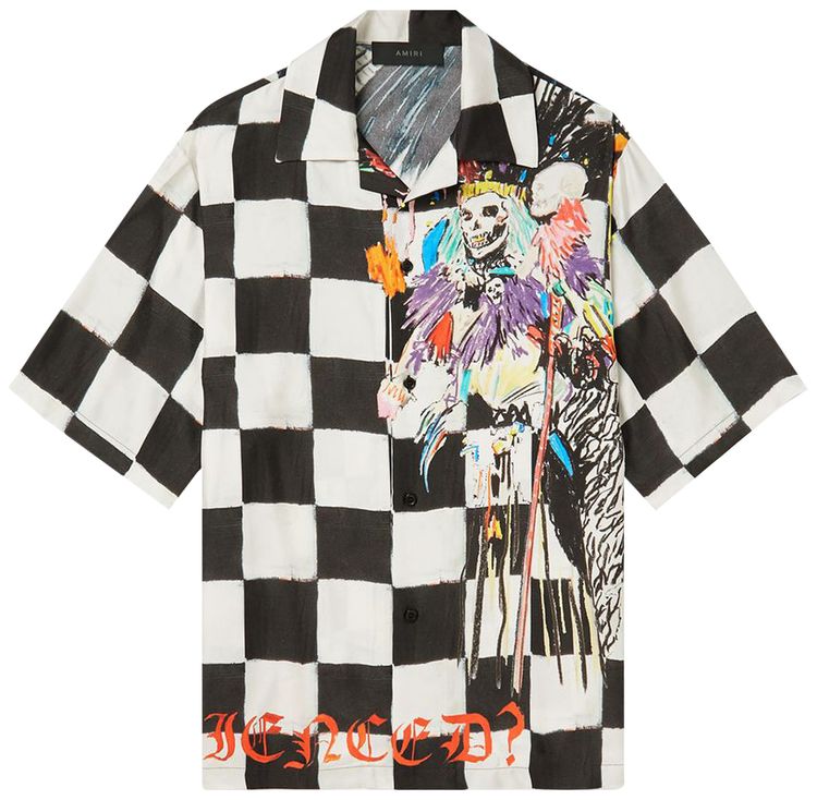 Amiri x Wes Lang Skull Bowling Shirt Multicolor