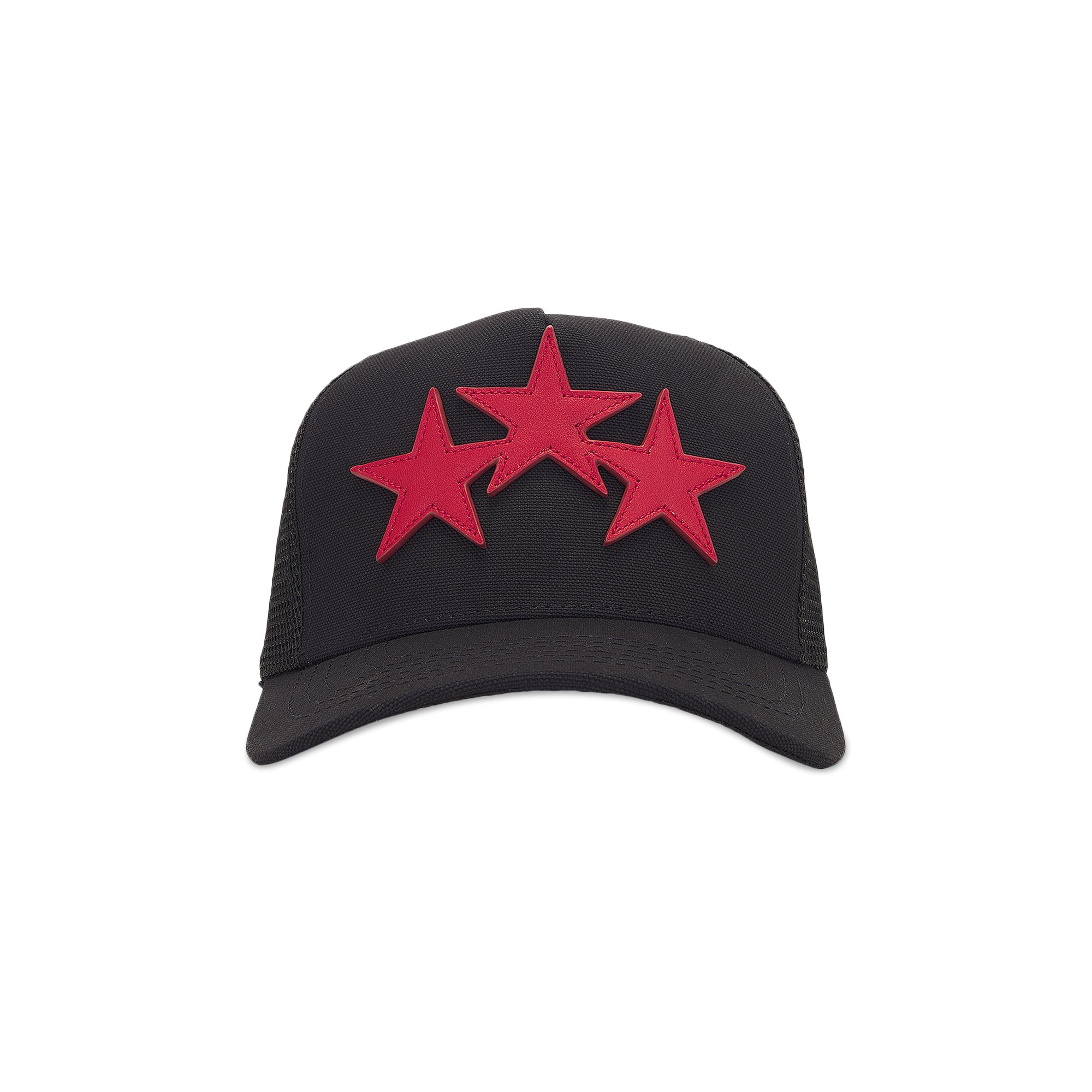 AMIRI 3 Star Trucker Hat Snapback Hat Black/Navy Blue