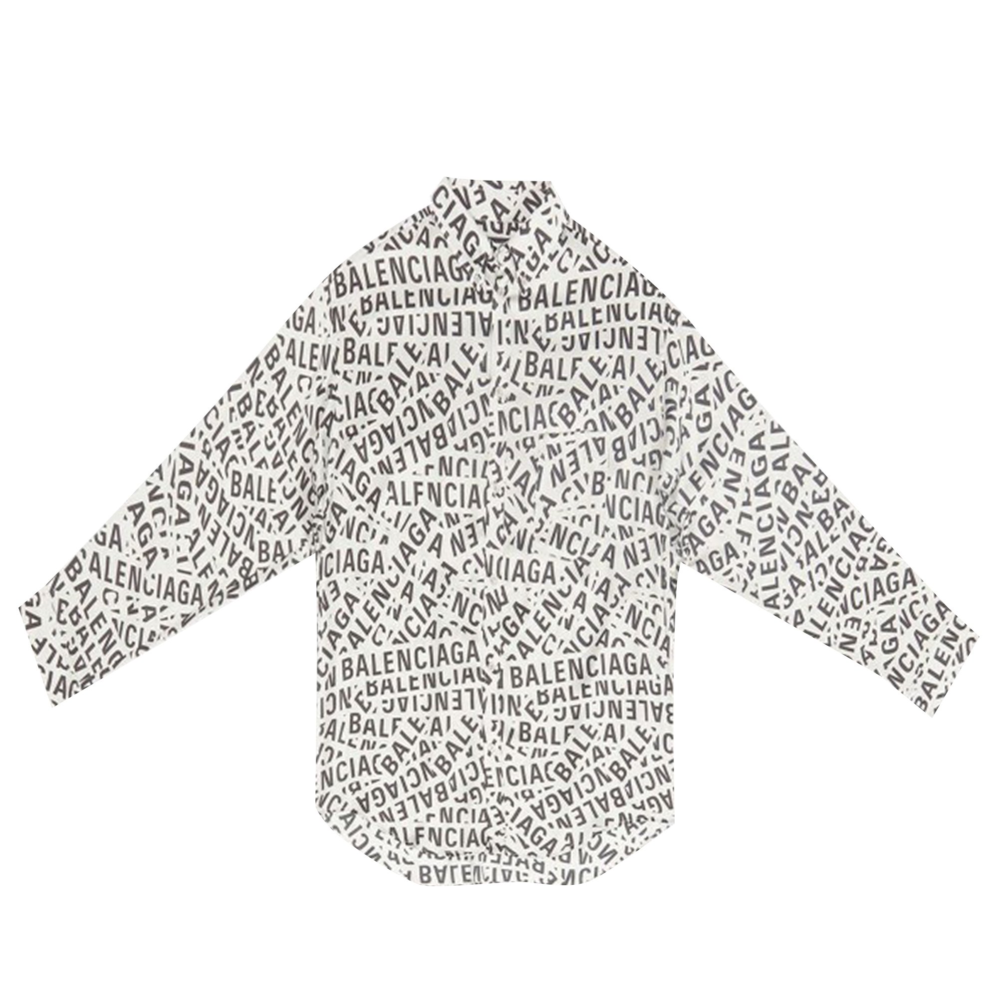 Balenciaga Logo Strips Large Fit Shirt 'Grey'