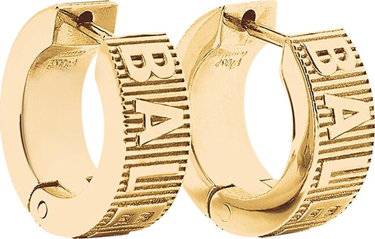 Balenciaga Logo Hoop Earrings 'Gold'