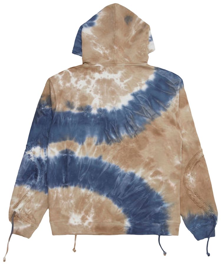 BLUEMARBLE Drawstring Hoodie BrownBlue Tie And Dye