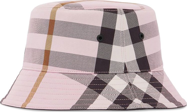 Burberry Check Print Bucket Hat New Pink