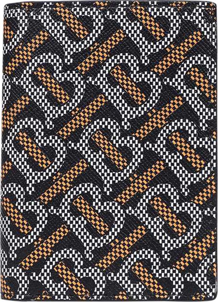 Burberry Monogram Motif Folding Card Case 'Black/Orange'