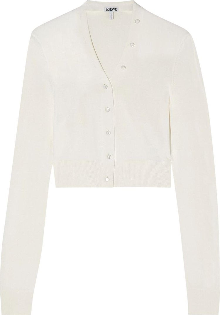 Buy Loewe Cropped Cardigan 'Soft White' - S540Y16K38 1950 | GOAT