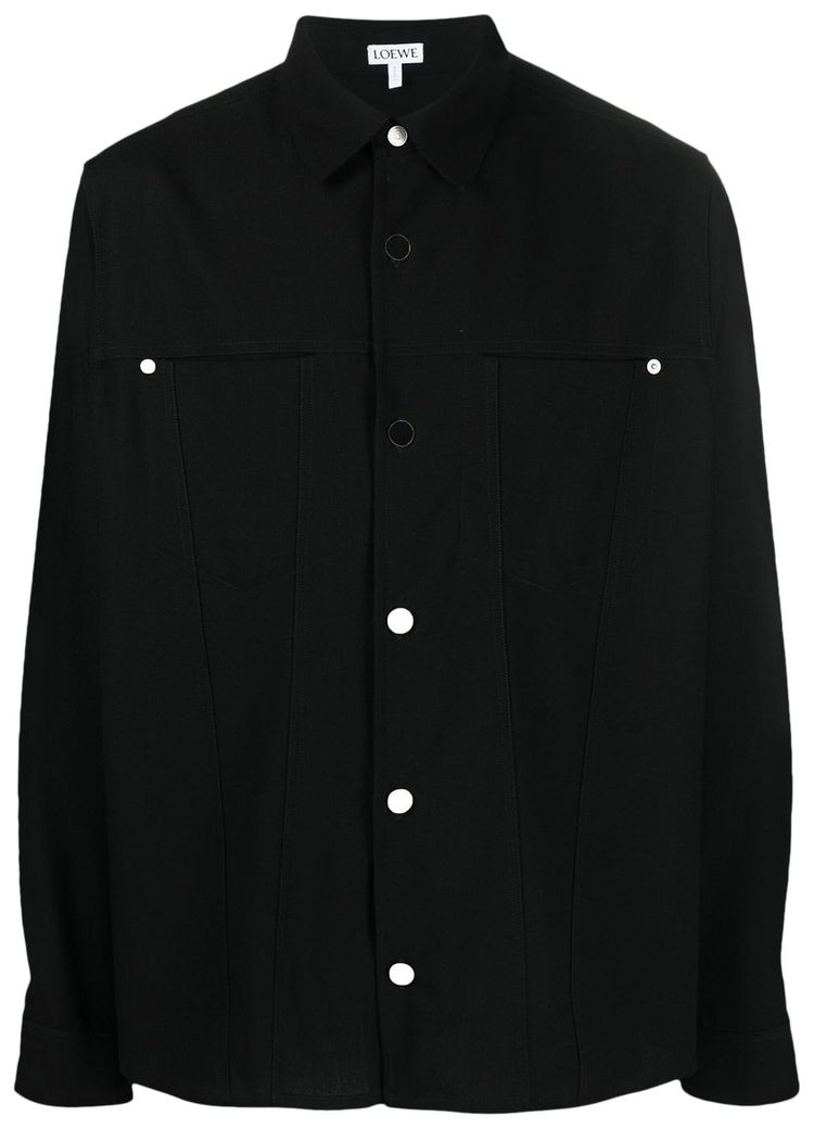 Loewe Metal Button Overshirt Black