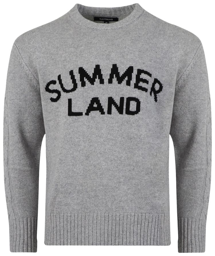 Nahmias Summerland Intarsia Crewneck Grey