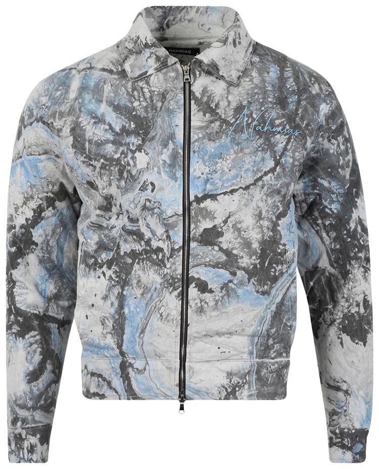 Nahmias Padded Zip Jacket White Marble