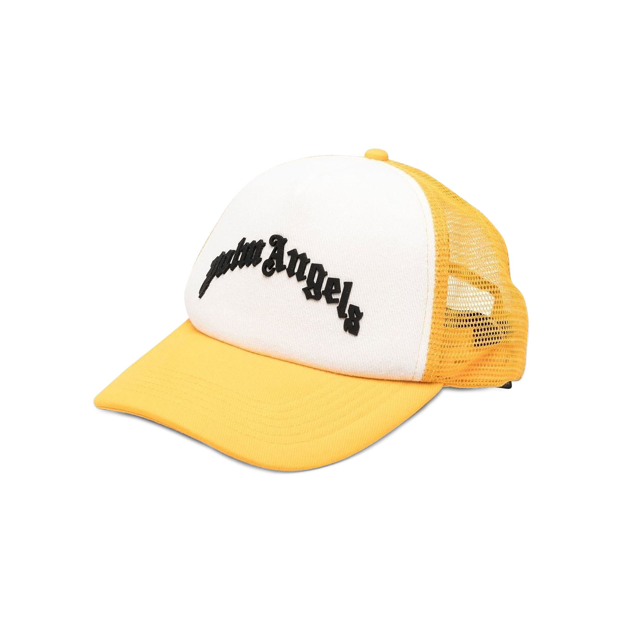 Buy Palm Angels Curved Logo Mesh Cap 'Ocher Yellow