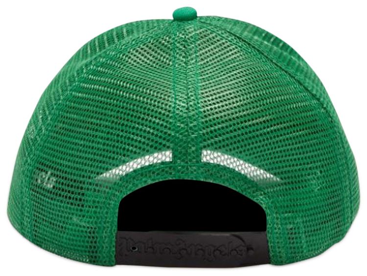 Palm Angels Curved Logo Mesh Cap GreenBlack