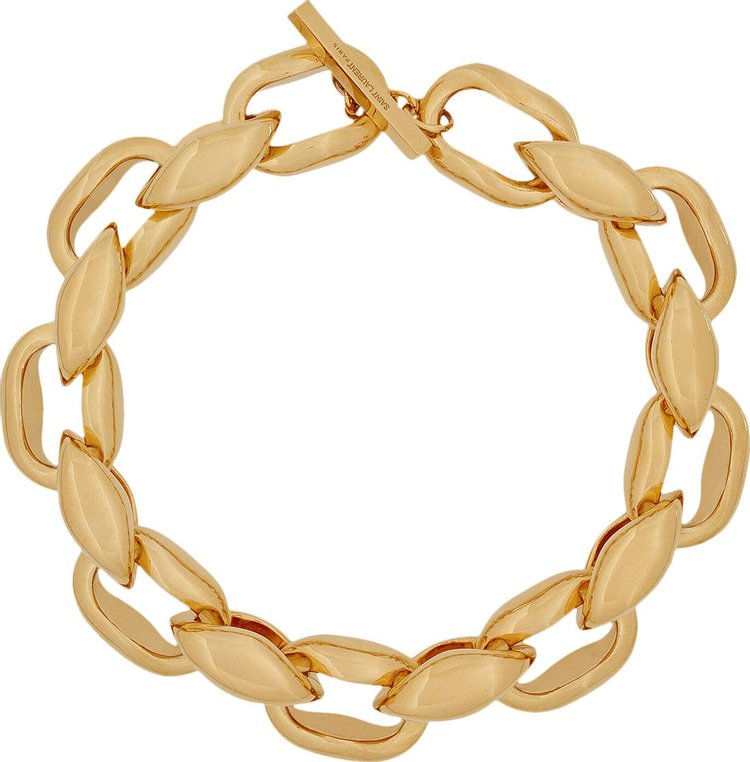 Saint Laurent Oversize Modernist Link Necklace 'Gold'