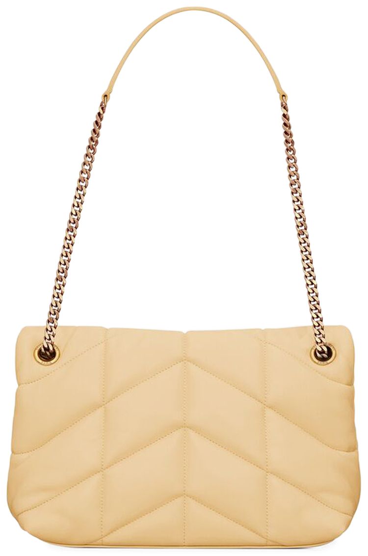 Saint Laurent Puffer Small Chain Bag Light Vanilla