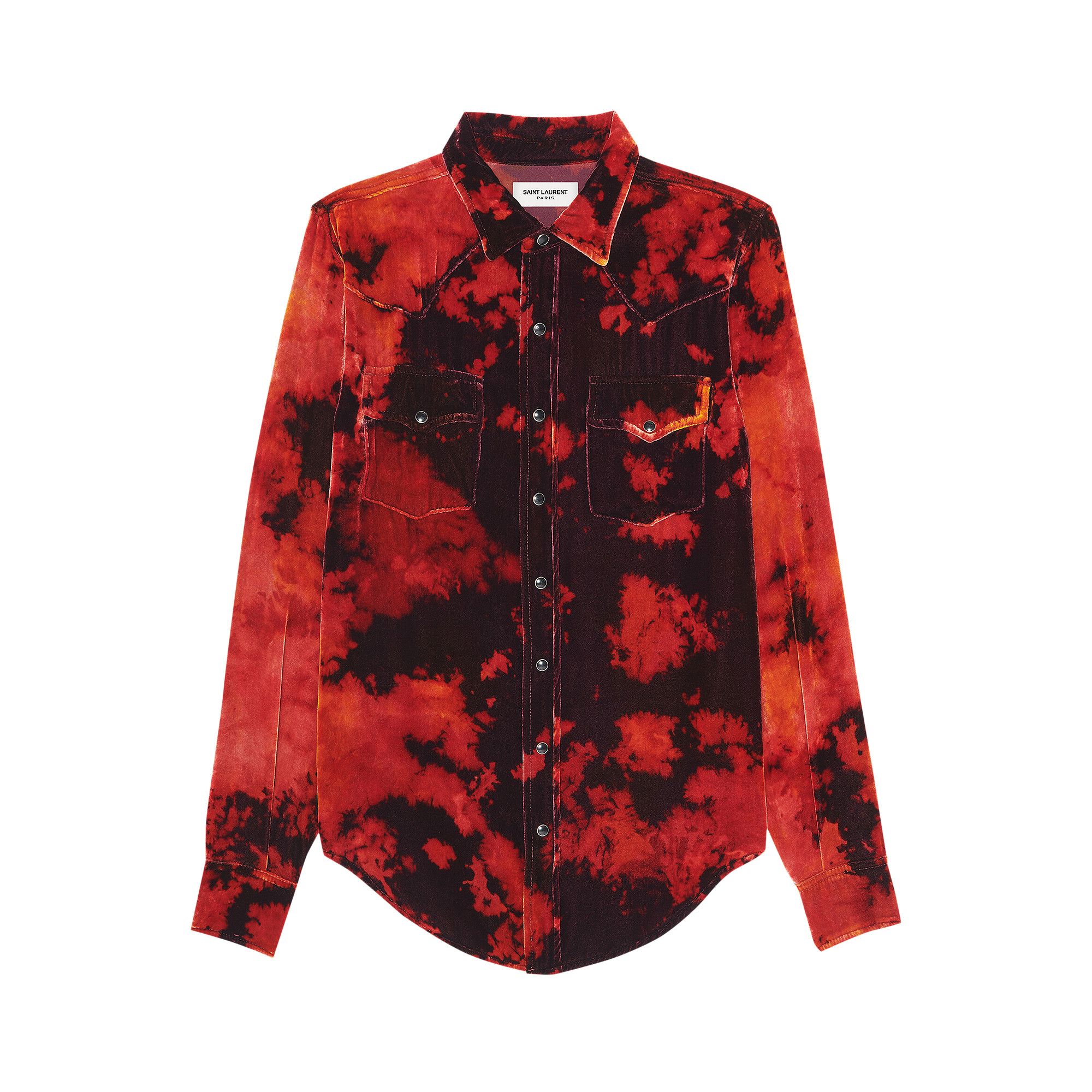 Buy Saint Laurent Classic Western Shirt Burgundy 597059 Y555P 6584 GOAT