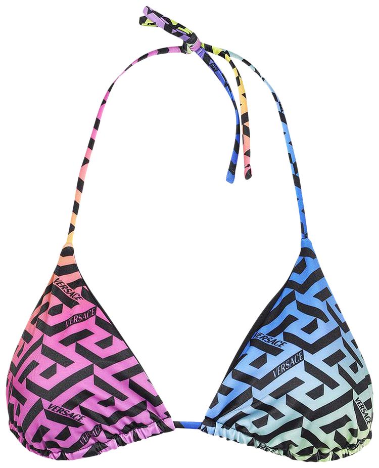 Versace Triangle Bikini Top Multicolor
