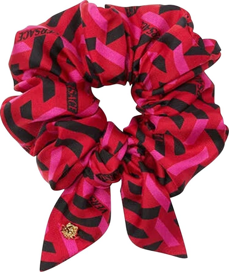 Versace Medusa Print Silk Twill Parade RedFuchsia