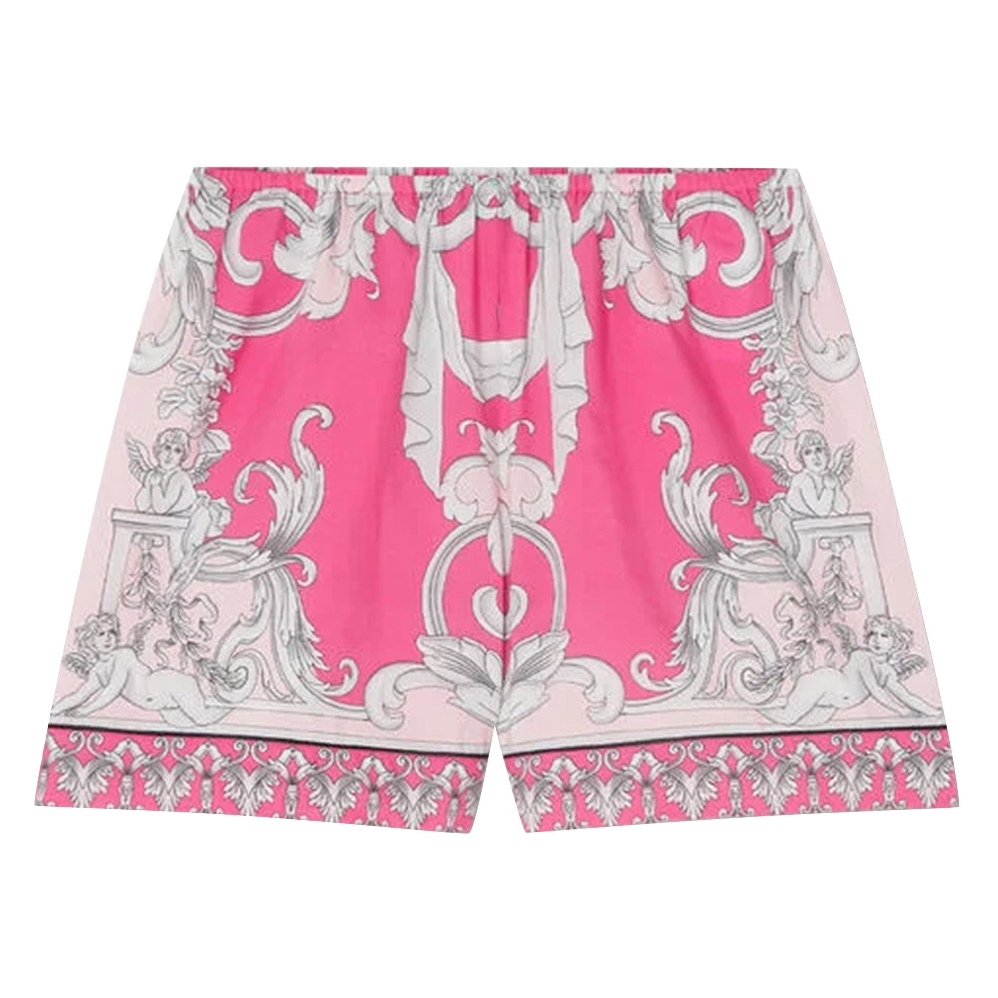 Buy Versace Barocco Beach Shorts Fuxia English Rose 1005432