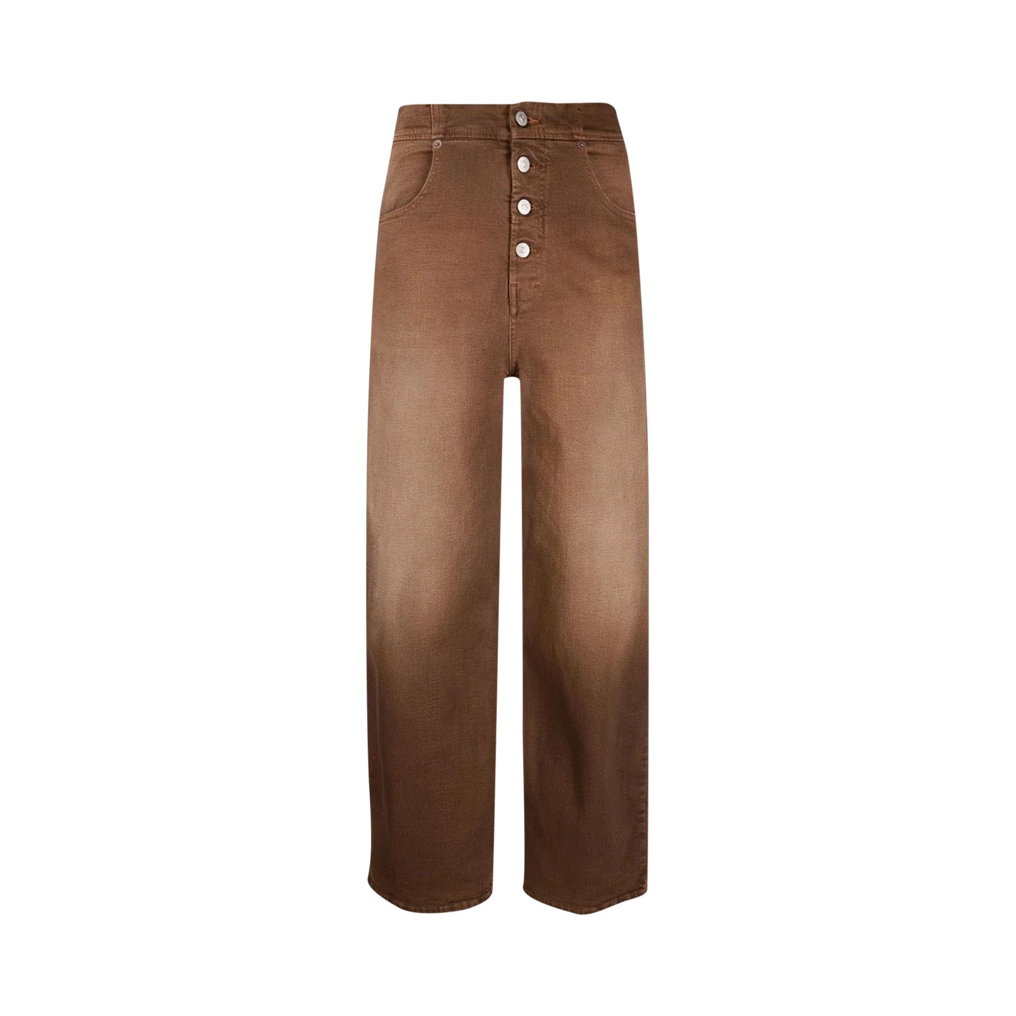 Buy MM6 Maison Margiela 5 Pocket Cropped Jeans 'Brown Buy MM6 Maison Margiela 5 Pocket Cropped Jeans 'Brown