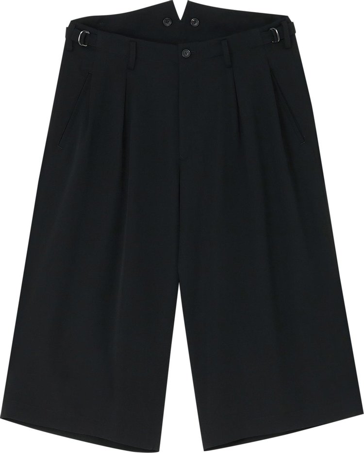 Buy Yohji Yamamoto Pour Homme Gabardine Cropped Suspenders Pants 'Black ...