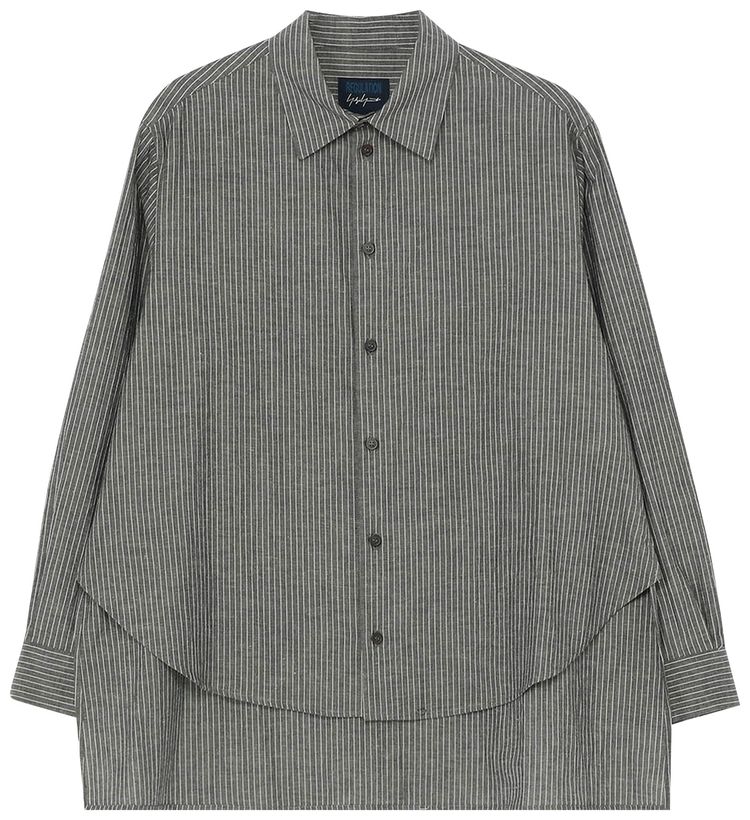 Yohji Yamamoto Regulation Back Square Short Blouse Grey