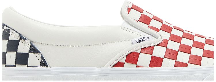 Vans Classic Slip On VLT LX Leather Woven   Red