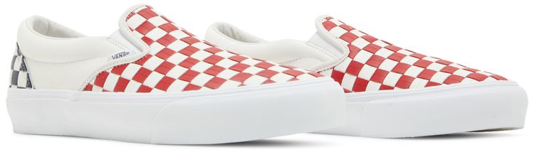 Vans Classic Slip On VLT LX Leather Woven   Red