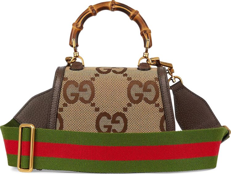 Gucci Bamboo 1947 Jumbo GG Mini Bag CamelEbony