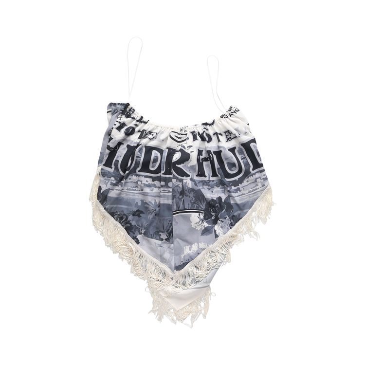 Rhude City Print Top White Print