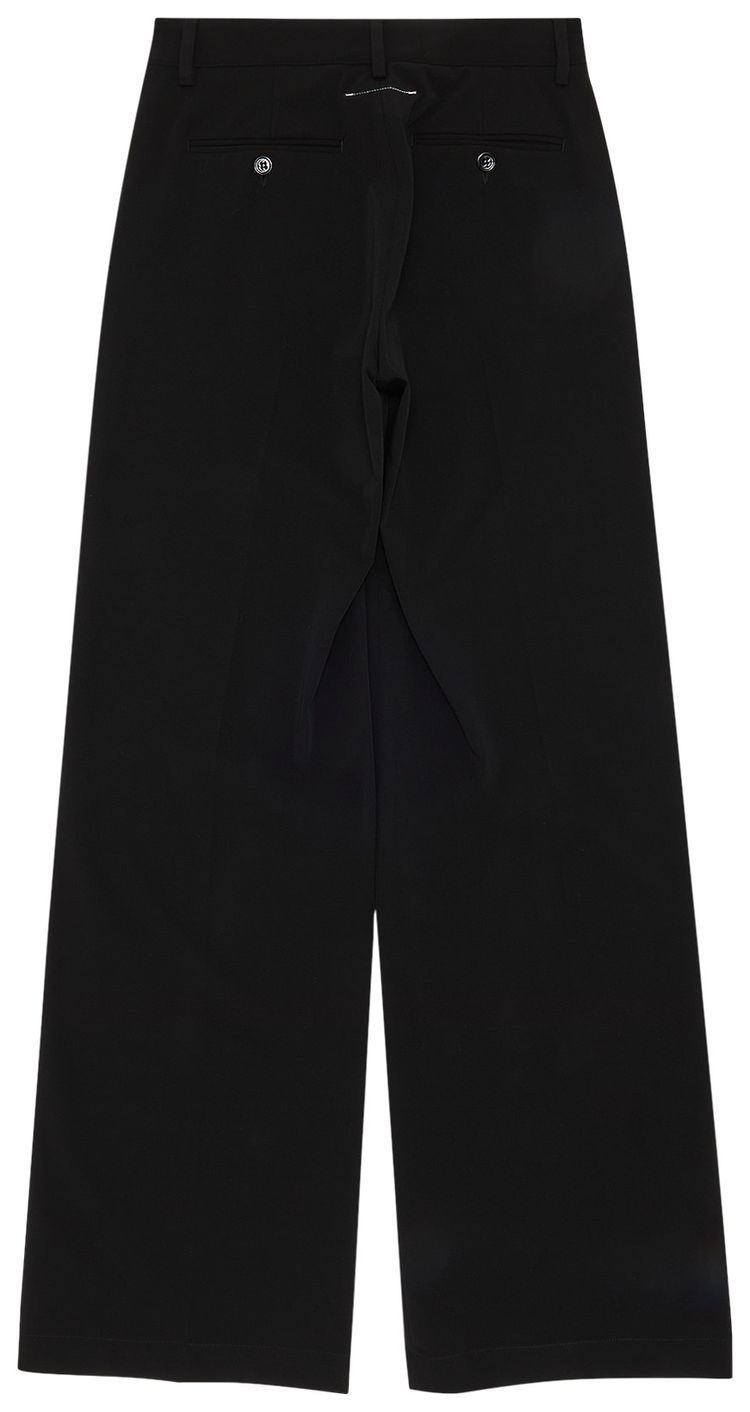 MM6 Maison Margiela Long Straight Tailored Trousers Black