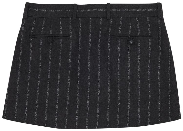 Versace Pinstripe Skirt Medium Grey