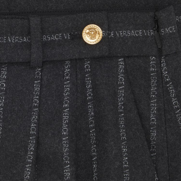 Versace Pinstripe Skirt Medium Grey