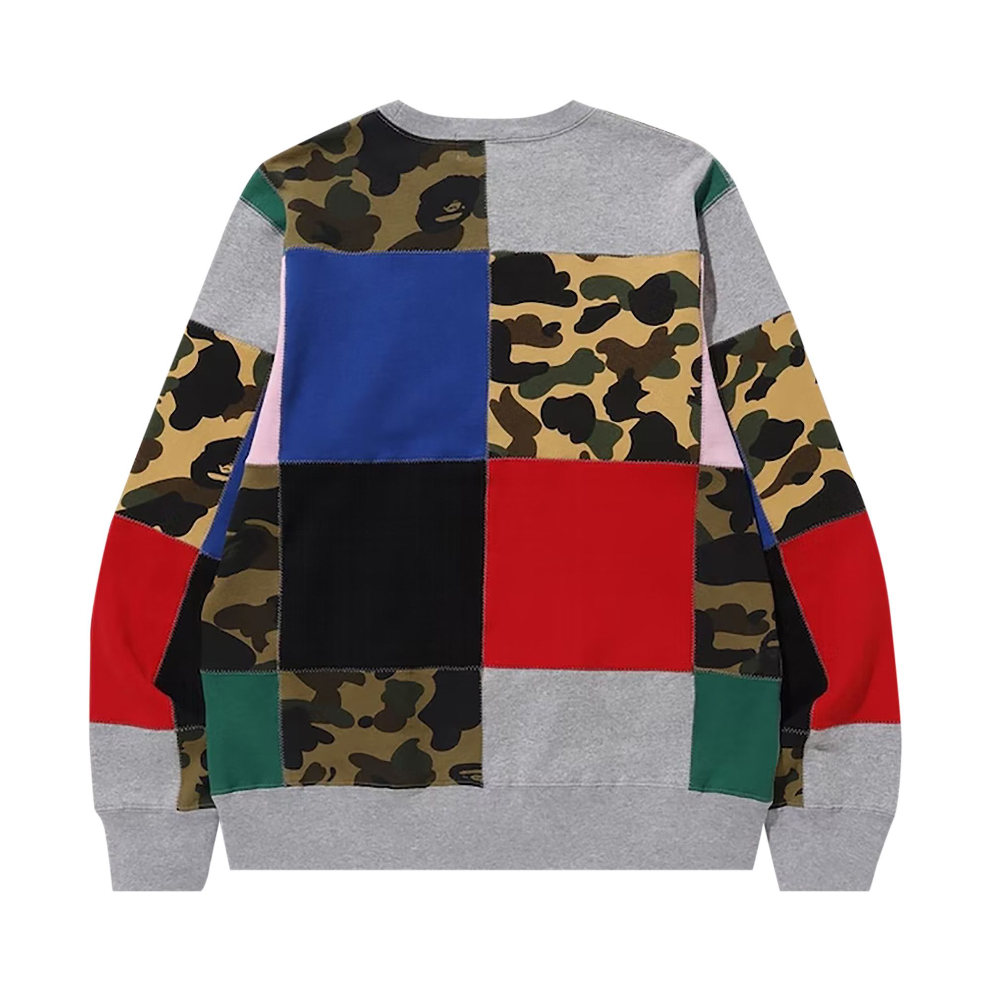 トップス bape patchwork shark crew neck sweat Buy BAPE Patchwork Shark Wide Crewneck 'Multicolor' - 1F70