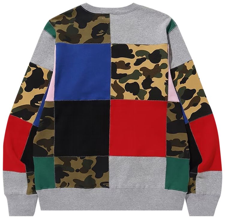 BAPE Patchwork Shark Wide Crewneck Multicolor
