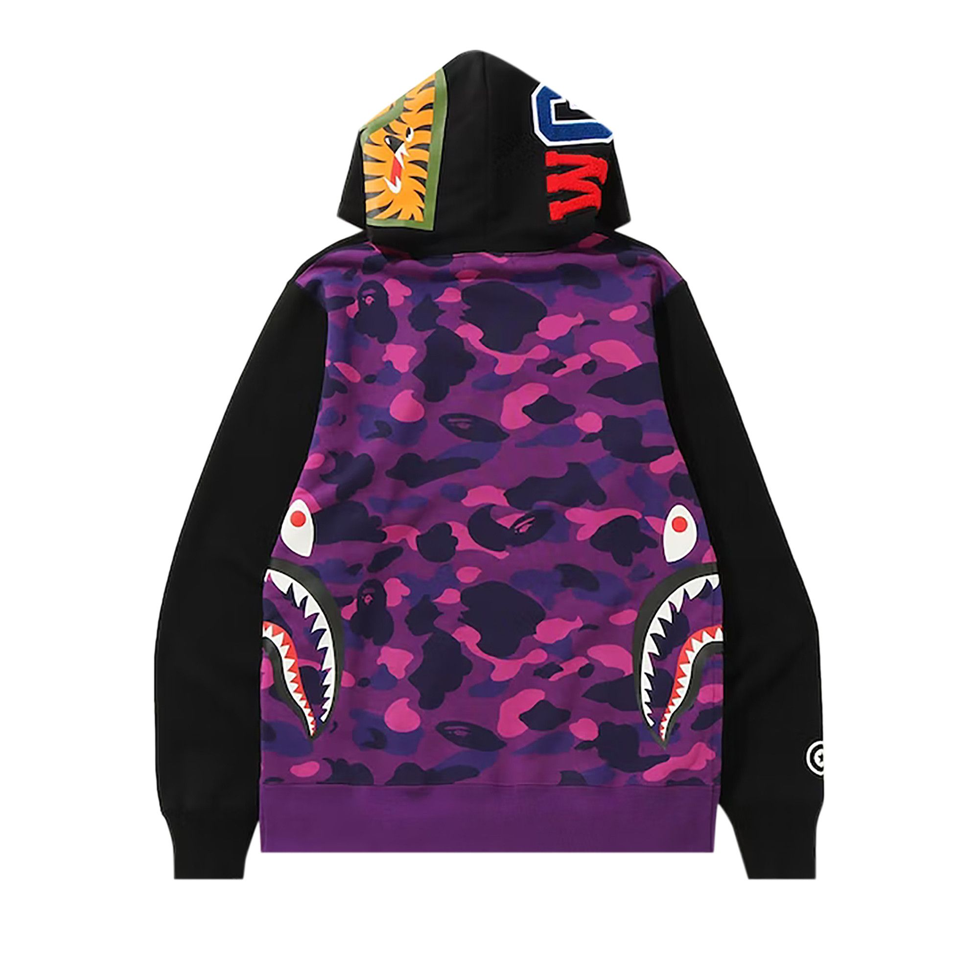 希少 BAPE Side Zip Shark Windbreaker 黒 L Buy BAPE Shark Wide Side Zip Pullover Hoodie 'Black/Purple
