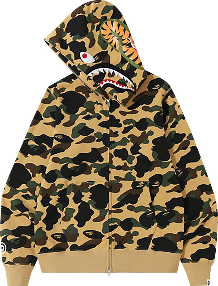 BAPE 1st Camo Shark Full Zip Hoodie Yellow