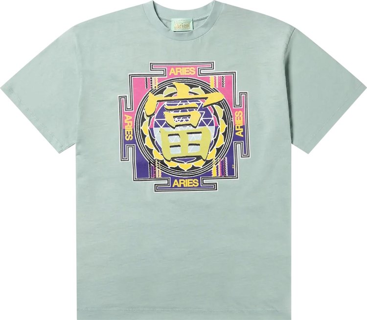 Aries Gong Temple T-Shirt 'Pale Mint'