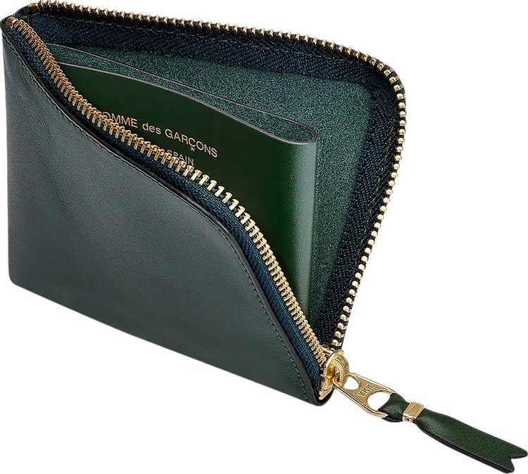 Comme des Garcons Wallet Classic Leather Line L Zipper Wallet Green