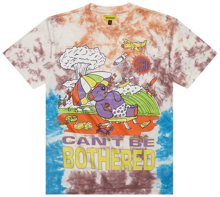 Market Cant Be Bothered Tie Dye T Shirt Tie Dye