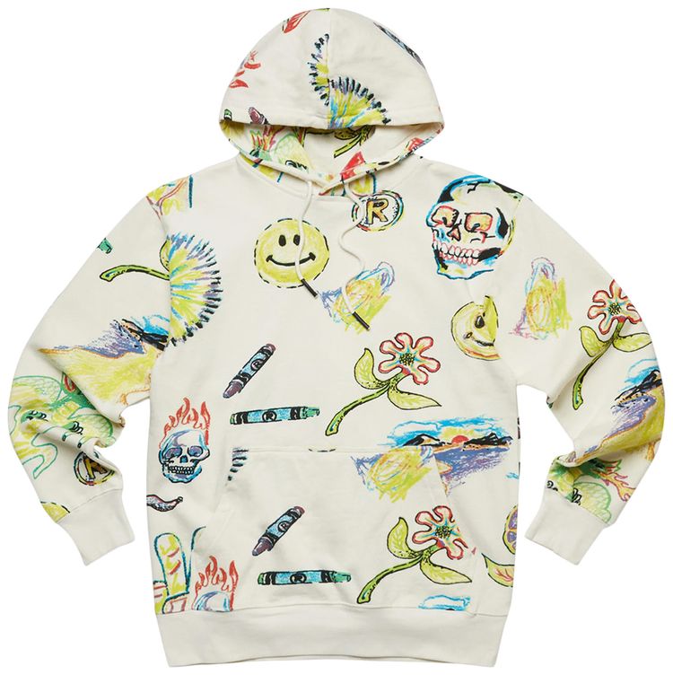 Market Smiley Coloring Book Aop Hoodie Cream