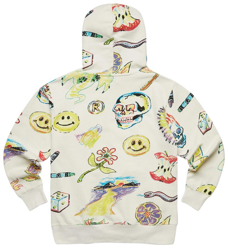 Market Smiley Coloring Book Aop Hoodie Cream