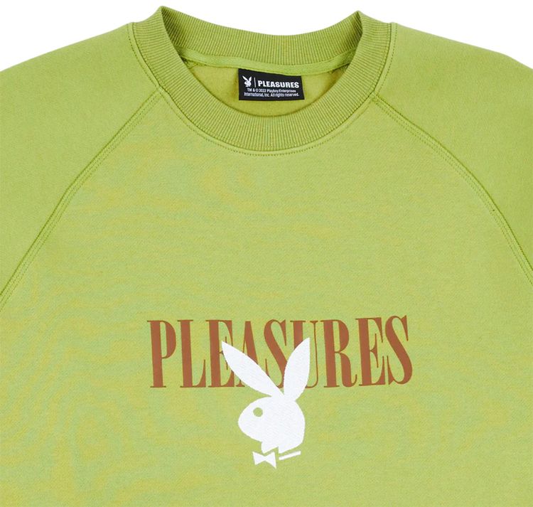 Pleasures x Playboy Bunny Logo Crewneck Green