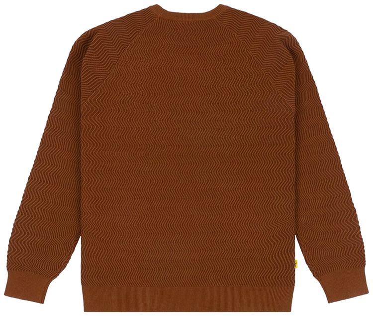 Dime Wave Cable Knit Sweater Raw Sienna