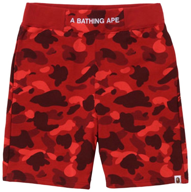 BAPE Color Camo Sweatshorts Red